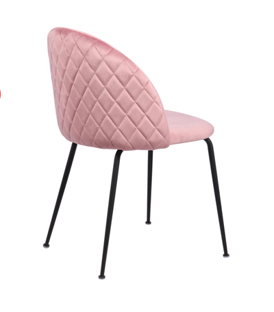 Pink Velvet Shell dining chair
