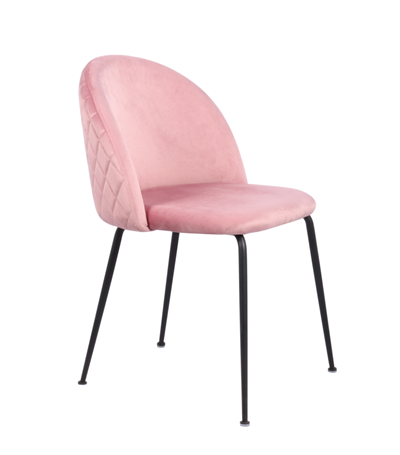 Pink Velvet Shell dining chair