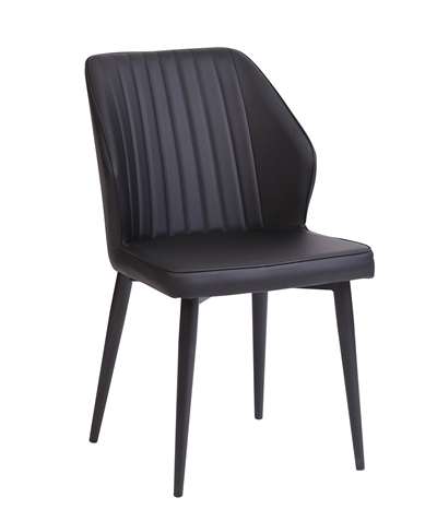 Black Matt Pu Dining Chair