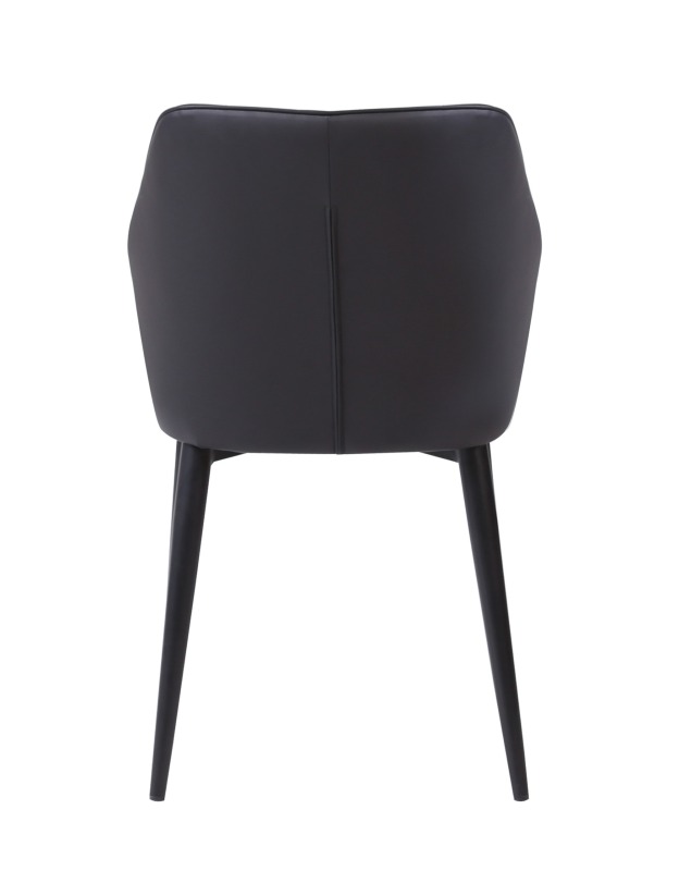 Black Matt Pu Dining Chair