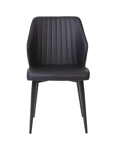 Black Matt Pu Dining Chair