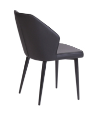 Black Matt Pu Dining Chair