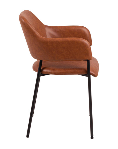 Brown Pu Leather Arm Chair