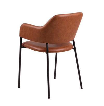 Brown Pu Leather Arm Chair