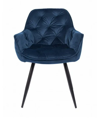 Blue Tufted Dining Chair