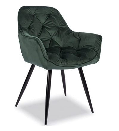 Green Tufted Velvet Dining Chair