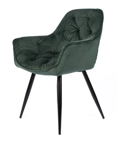 Green Tufted Velvet Dining Chair