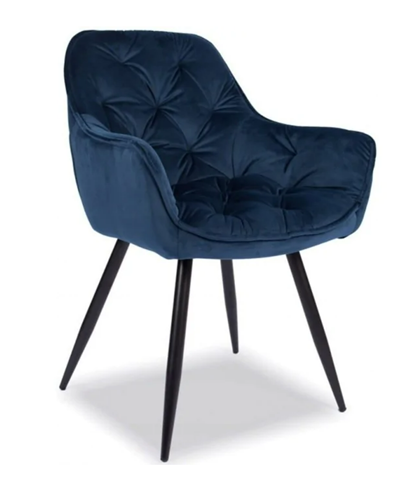 Blue Tufted Dining Chair
