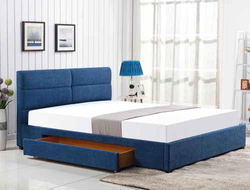 Upholstered bed with 1 storage drawer