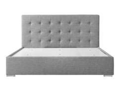 Grey Double Tufted Bed