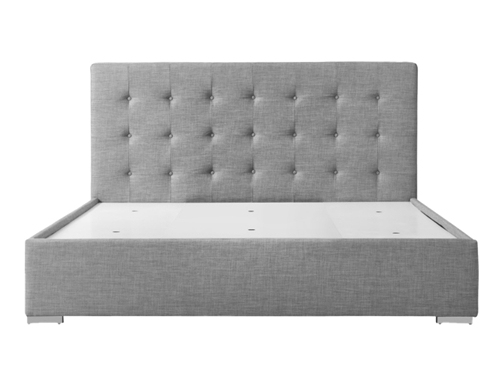 Grey Double Tufted Bed
