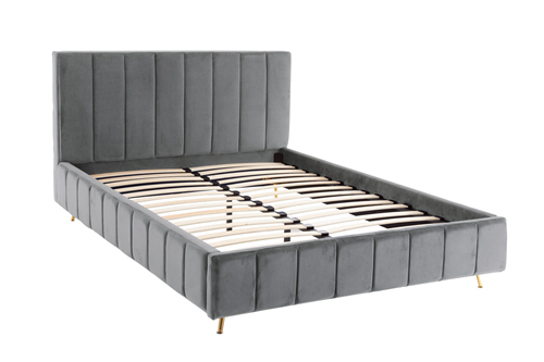 Crushed Velvet Bed With Legs