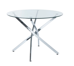 Chrome Glass Dining Table