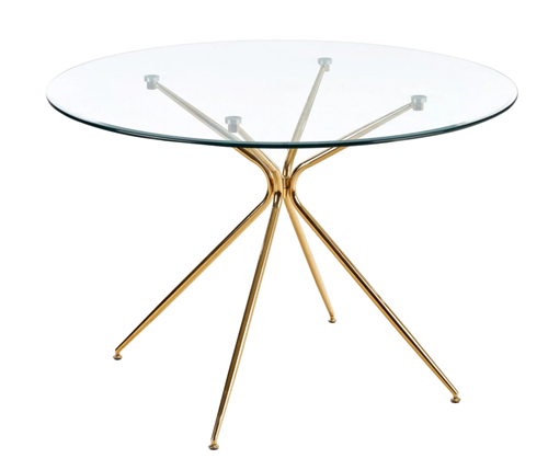 Gold Glass Dining Table