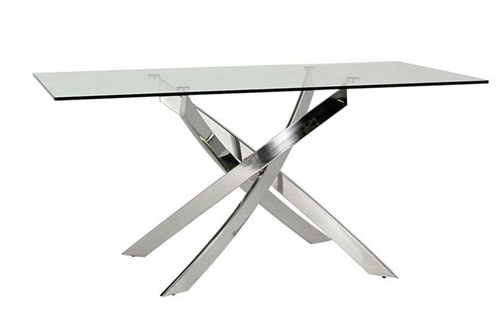 Glass Dining Table With Chrome Base