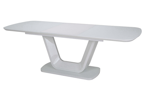 White Glass Extendable Dining Table