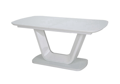 White Glass Extendable Dining Table
