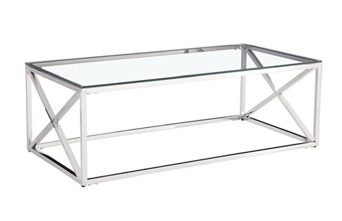Rectangular Stainless Glass Coffee Table