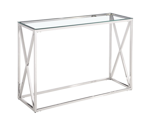 Glass Stainless Console Table