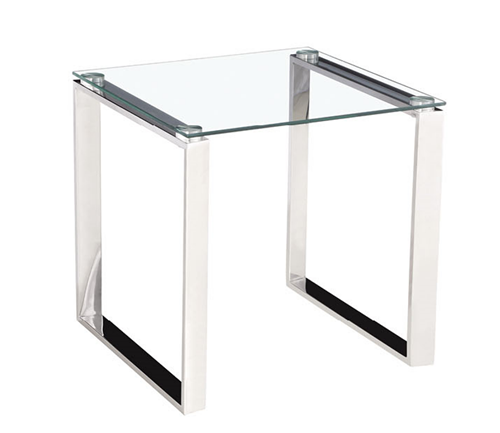 Chrome Glass Side Table