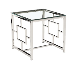 Glass End Table Square
