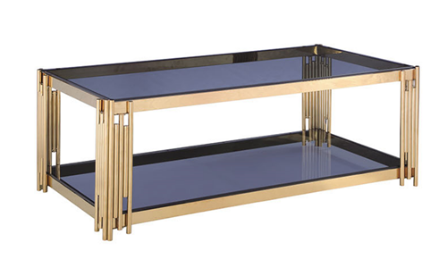 Gold Glass Coffee Table Rectangle