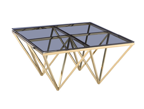 Gold Glass Coffee Table