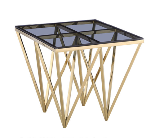 Gold Chrome Legs End Table