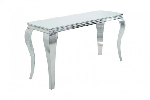 White Glass Console Table