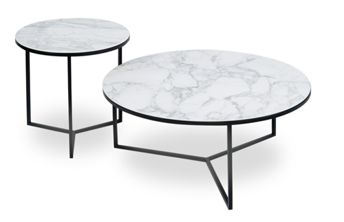 White Marble Coffee Table Set