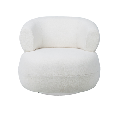 White Teddy Accent Chair