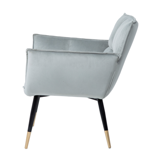Grey Velvet Living Room Chair