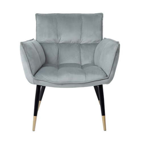 Grey Velvet Living Room Chair