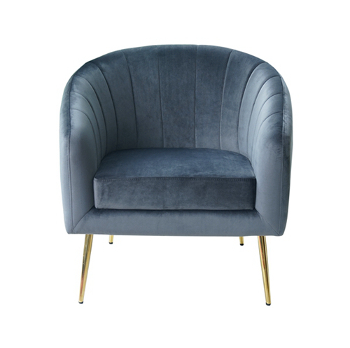 Velvet Accent Chair With Gold Legs