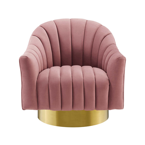 Pink Velvet Lounge Chair