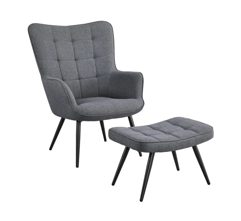 Accent Chair With Ottoman