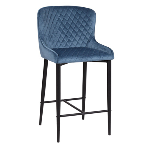 Fabric Bar Stool With Footrest