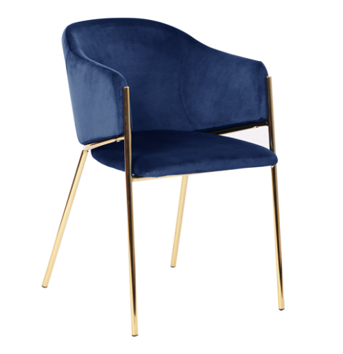 High Back Velvet Dining Chair