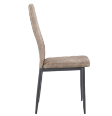 Brown Microfiber Dining Chair