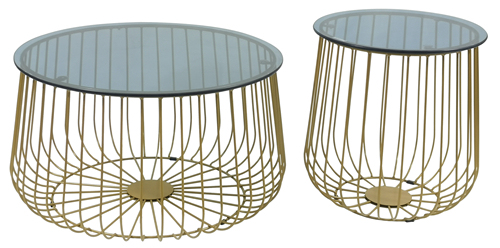 Gold And Glass Coffee Table