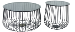 Black Coffee Table Set of 2