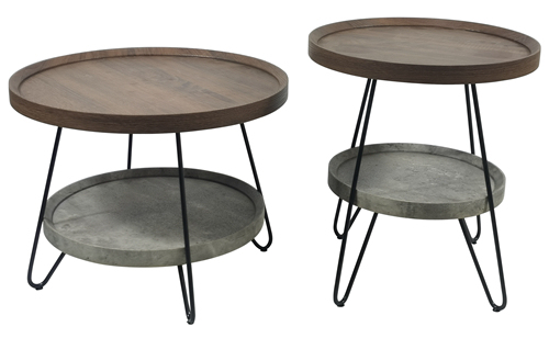 Wood End Table set of 2