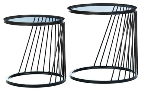 Glass Side Table set of 2