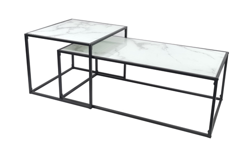 White Glass Coffee Set of 2