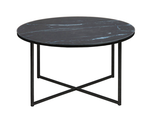 Black Marble Round Coffee Table