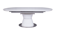 Modern White Extendable Dining Table