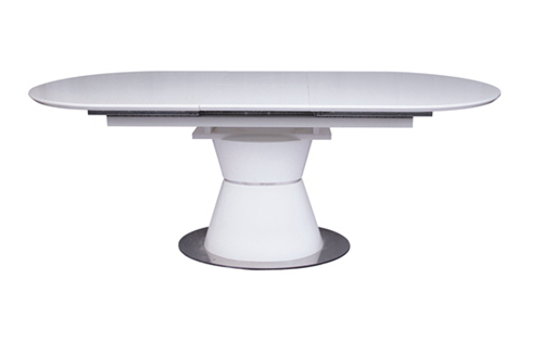 Modern White Extendable Dining Table