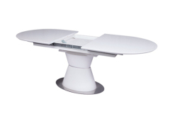 Modern White Extendable Dining Table