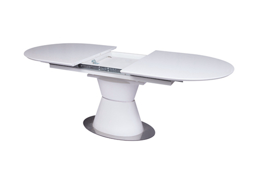 Modern White Extendable Dining Table
