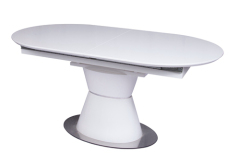 Modern White Extendable Dining Table